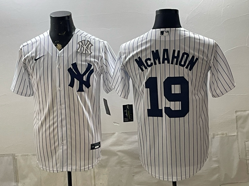 Men 2026 New York Yankees #19 McMahon white Nike MLB Jersey 08220054->new york yankees->MLB Jersey
